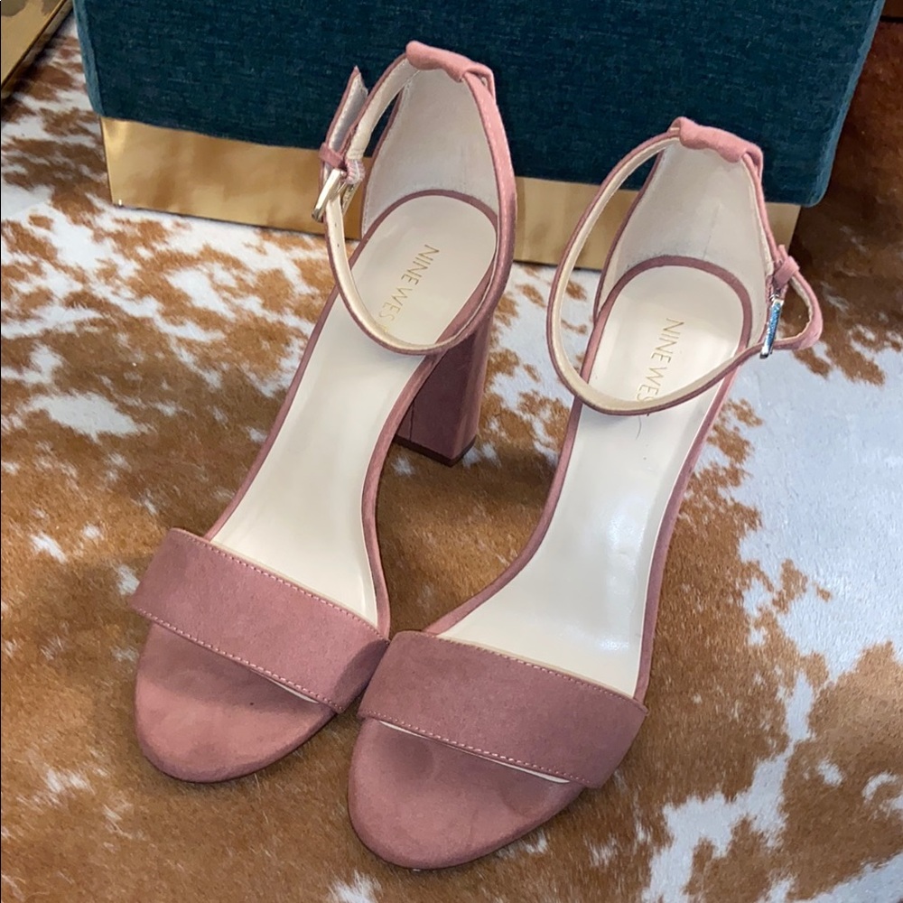 Nine West Pink Ankle Strap Heels
